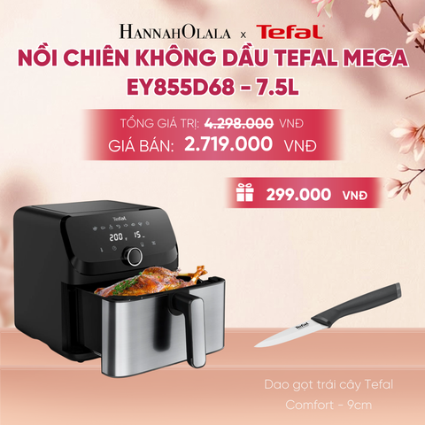  NỒI CHIÊN KHÔNG DẦU TEFAL MEGA EY855D68 - 7.5L - A466 
