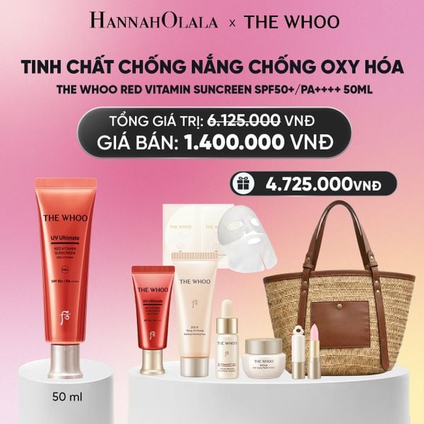  BỘ TINH CHẤT CHỐNG NẮNG CHỐNG OXY HÓA THE WHOO RED VITAMIN SUNCREEN SPF50+/PA++++ 50ML_A165 