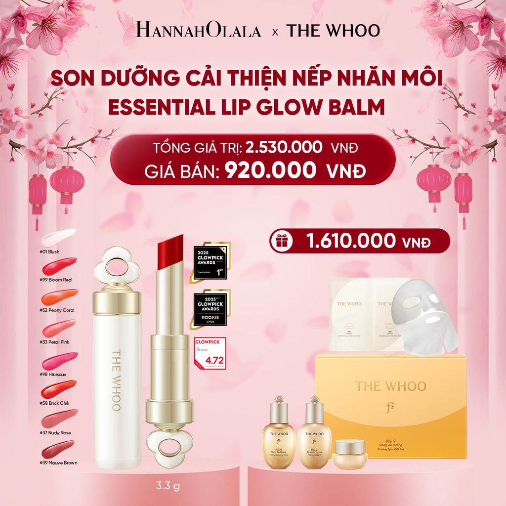  DEAL 21: SON DƯỠNG CẢI THIỆN NẾP NHĂN MÔI THE WHOO ESSENTIAL LIP GLOW BALM 