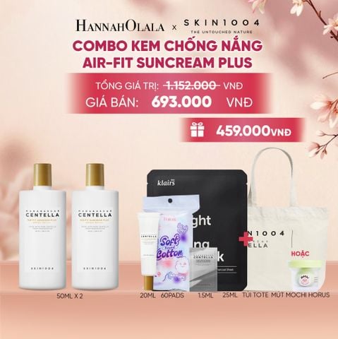  COMBO 02 PCS SKIN1004 KEM CHỐNG NẮNG MADAGASCAR CENTELLA AIR-FIT SUNCREAM PLUS 50ML - A514 