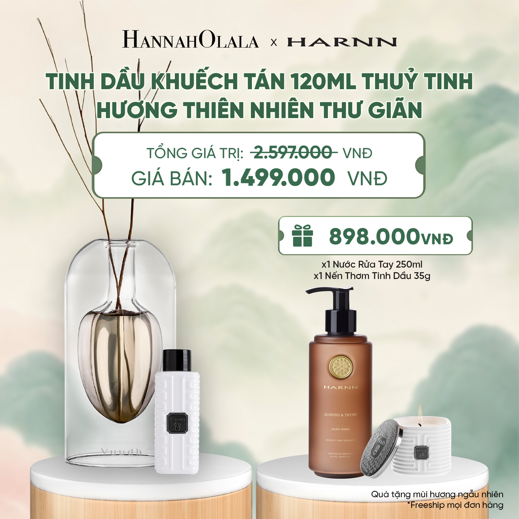  TINH DẦU KHUẾCH TÁN 120ML THUỶ TINH HƯƠNG THIÊN NHIÊN THƯ GIÃN KHÔNG GIAN SỐNG - A4074 