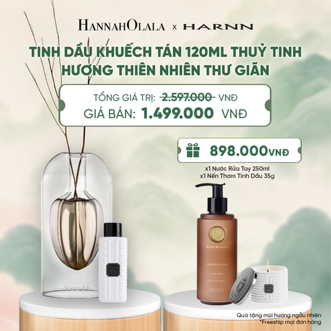  TINH DẦU KHUẾCH TÁN 120ML THUỶ TINH HƯƠNG THIÊN NHIÊN THƯ GIÃN KHÔNG GIAN SỐNG - A4074 