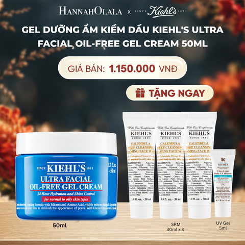  GEL DƯỠNG ẨM KIỀM DẦU 24H KIEHL'S ULTRA FACIAL OIL-FREE GEL CREAM 50ML - A137 