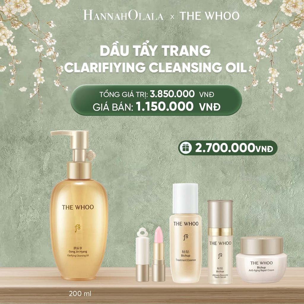  DEAL21: DẦU TẨY TRANG THE WHOO GONG JIN HYANG CLARIFIYING CLEANSING OIL 200ML 