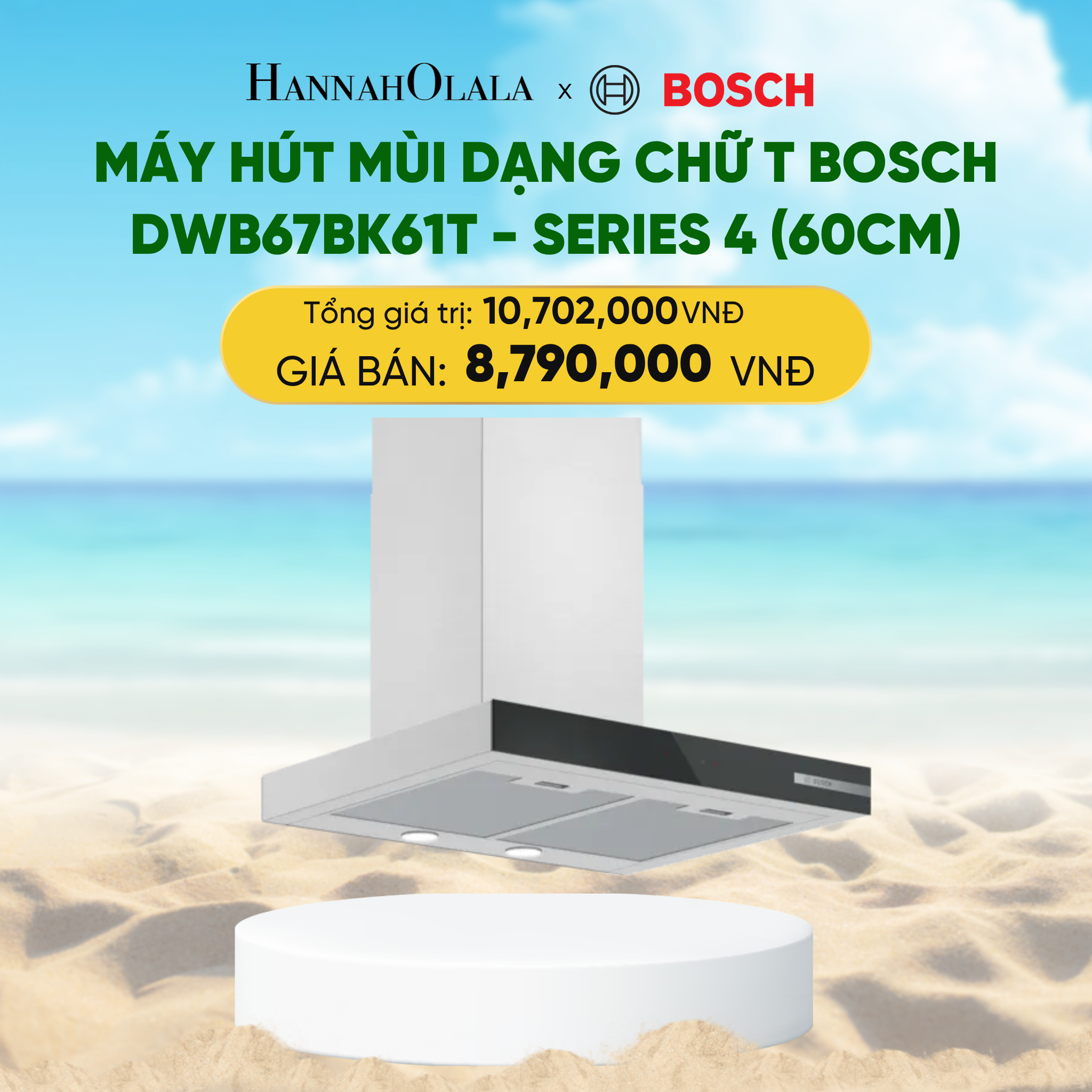 Máy Hút Mùi Áp Tường Bosch Dwb67Bk61T