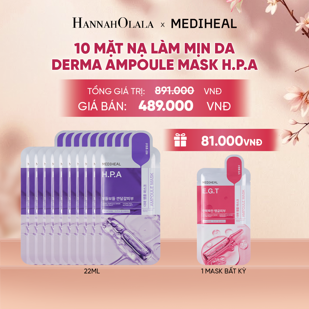  MEDIHEAL MẶT NẠ DERMA AMPOULE MASK 26ML (COMBO 10 MIẾNG) BẤT KỲ - A571 