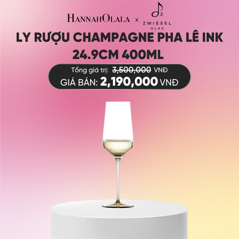  LY RƯỢU VANG PHA LÊ ZWIESEL INK CHÂN ĐẾ MÀU XANH LÁ OCHRE 