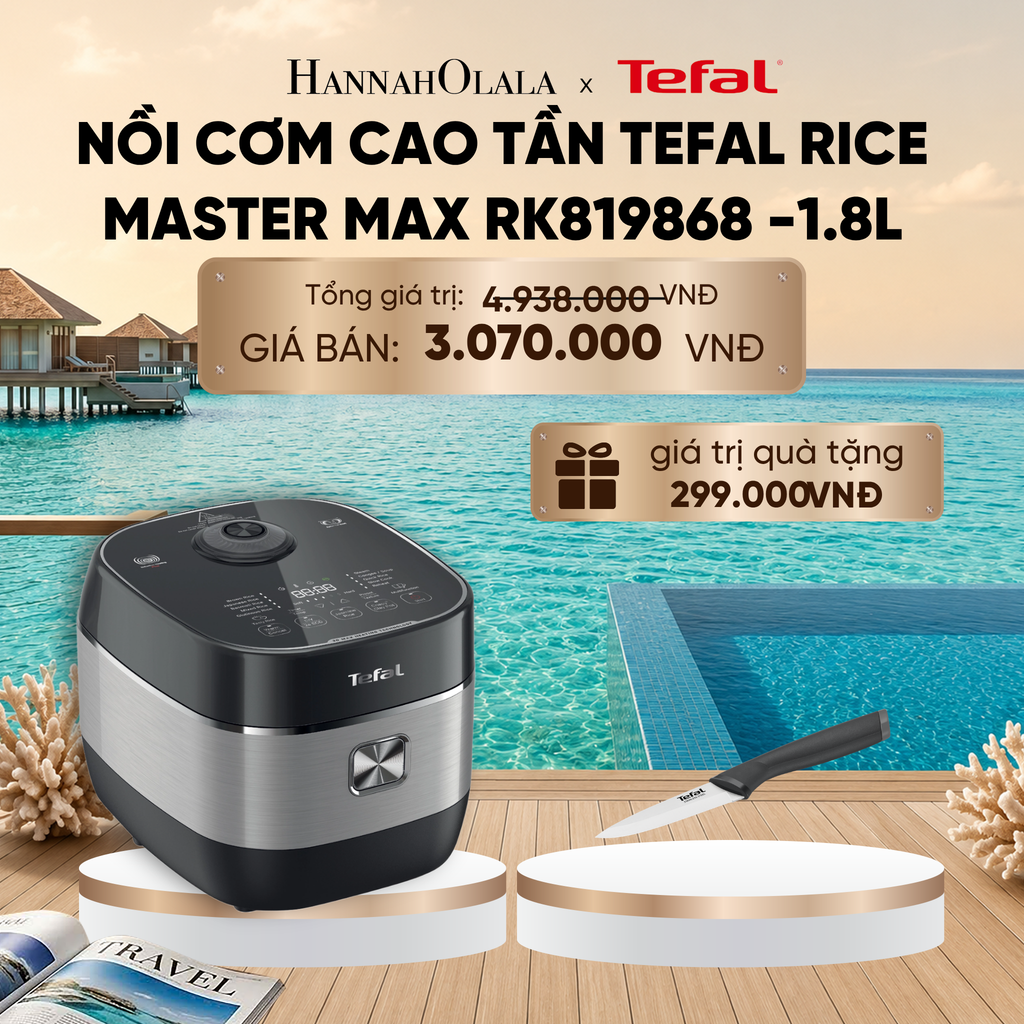  NỒI CƠM CAO TẦN TEFAL RICE MASTER MAX RK819868 -1.8L_ D748 
