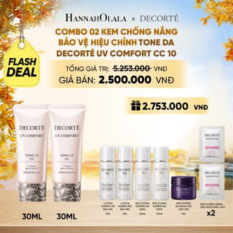 COMBO 02 KEM CHỐNG NẮNG BẢO VỆ HIỆU CHỈNH TONE DA DECORTÉ UV COMFORT - E1135 
