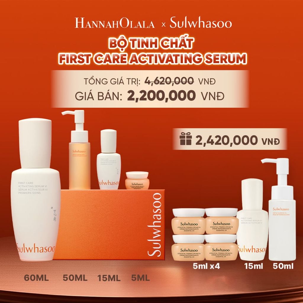  MỚI - SET TINH CHẤT FIRST CARE TĂNG CƯỜNG HÀNG RÀO BẢO VỆ DA 60ML 