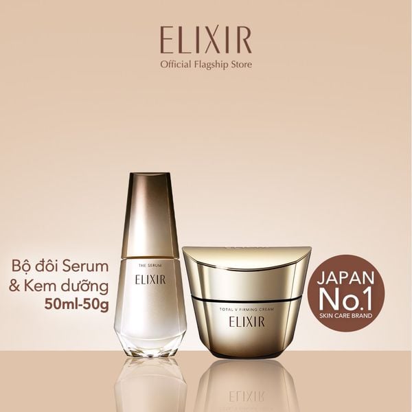  M61_DEAL 2: COMBO SERUM KÍCH HOẠT TRẺ HÓA LÀN DA EIS THE SERUM AA & KEM DƯỠNG CẢI THIỆN CHẢY XỆ NGĂN NGỪA LÃO HÓA ELIXIR TOTAL V FIRMING CREAM 50G 