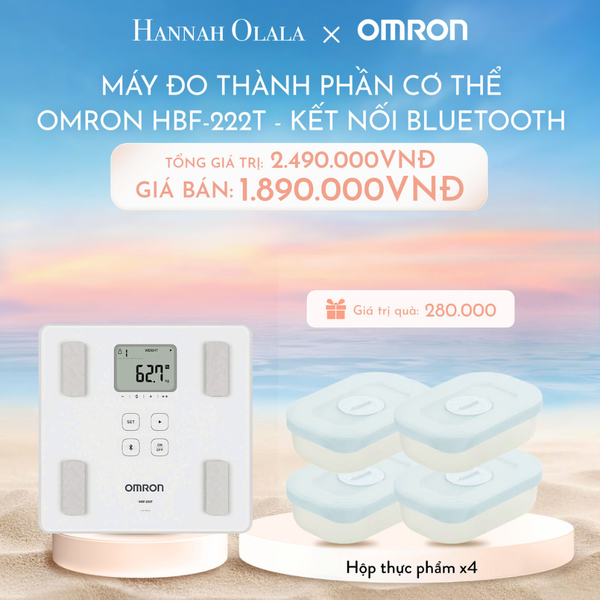  DEAL 1BK: MÁY ĐO THÀNH PHẦN CƠ THỂ OMRON HBF-222T - KẾT NỐI BLUETOOTH 