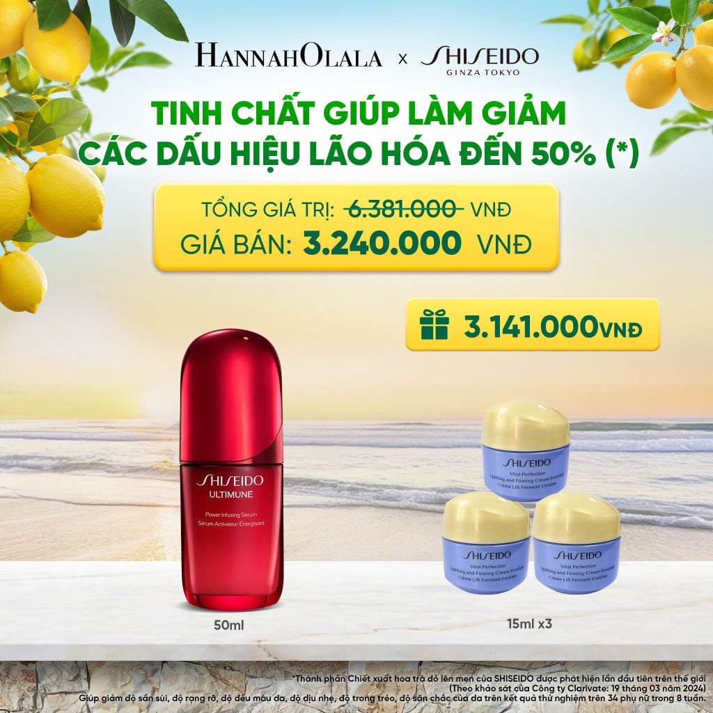  TINH CHẤT DƯỠNG DA SHISEIDO ULTIMUNE POWER INFUSING 4.0 SERUM 50ML - DEAL 2 
