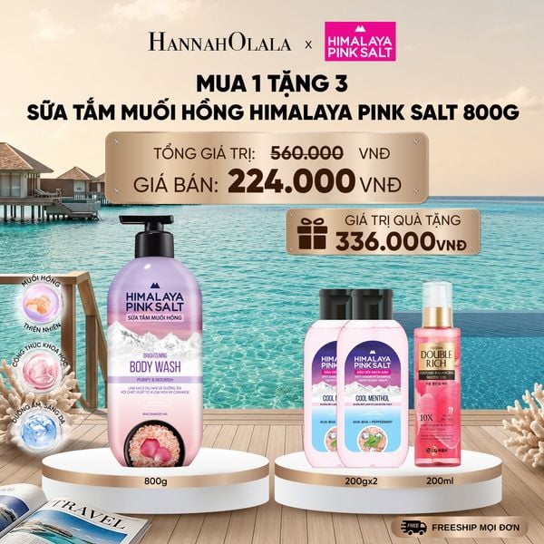  SỮA TẮM MUỐI HỒNG HIMALAYA PINK SALT TƯƠI MÁT VÀ SẢNG KHOÁI 800G _ DEAL 18_ D1039 