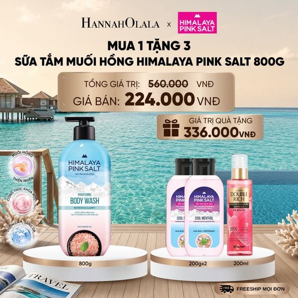  SỮA TẮM MUỐI HỒNG HIMALAYA PINK SALT TƯƠI MÁT VÀ SẢNG KHOÁI 800G _ DEAL 18_ D1039 