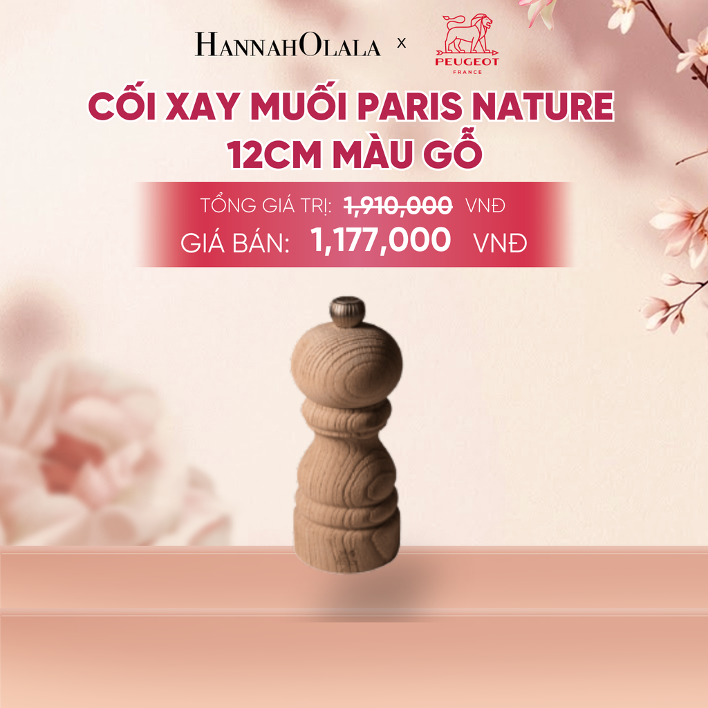  CỐI XAY MUỐI PARIS NATURE 12CM MÀU GỖ - A1072 
