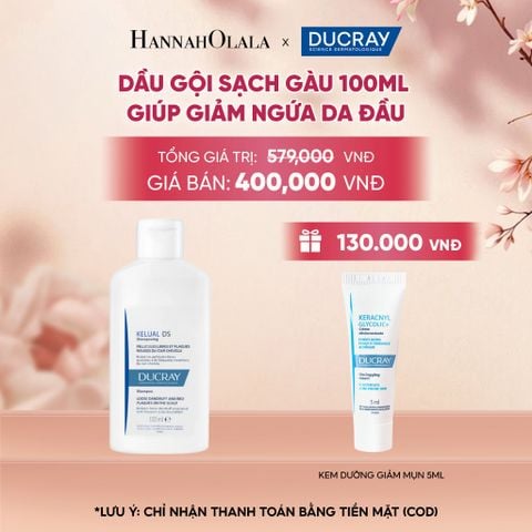 DẦU GỘI SẠCH GÀU DUCRAY KELUAL DS SHAMPOO 100ML GIÚP GIẢM NGỨA DA ĐẦU VÀ NGĂN GÀU TÁI PHÁT 