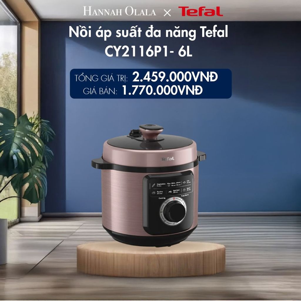  M116_DEAL 6: NỒI ÁP SUẤT ĐA NĂNG TEFAL CY2116P1 - 6L 