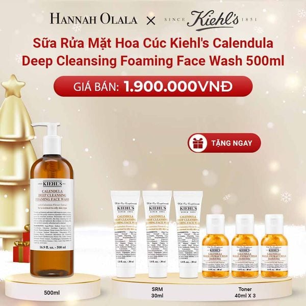  A1151_DEAL 7: SỮA RỬA MẶT HOA CÚC KIEHL'S CALENDULA DEEP CLEANSING FOAMING FACE WASH 500ML 