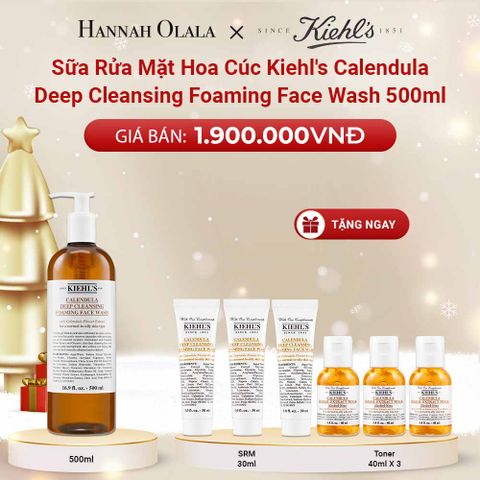  DEAL 7: SỮA RỬA MẶT HOA CÚC KIEHL'S CALENDULA DEEP CLEANSING FOAMING FACE WASH 500ML 
