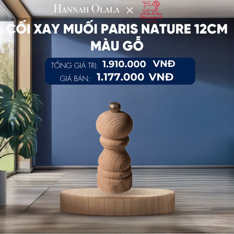  CỐI XAY MUỐI PARIS NATURE 12CM MÀU GỖ 