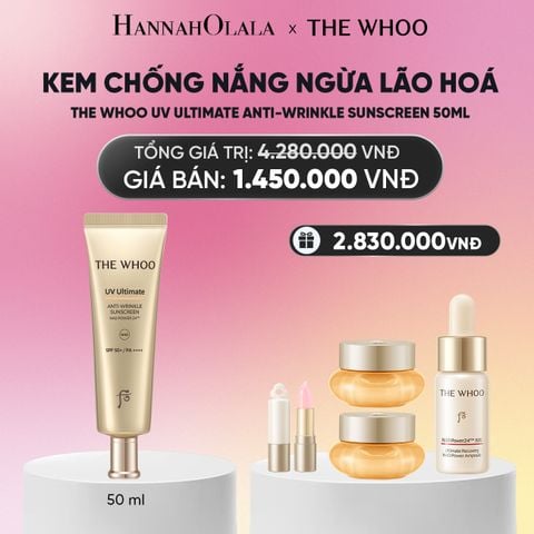  KEM CHỐNG NẮNG NGỪA LÃO HOÁ THE WHOO UV ULTIMATE ANTI-WRINKLE SUNSCREEN 50ML_ A166 BK 