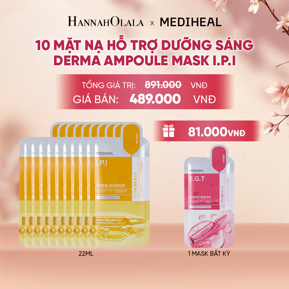  MEDIHEAL MẶT NẠ DERMA AMPOULE MASK 26ML (COMBO 10 MIẾNG) BẤT KỲ - A571 