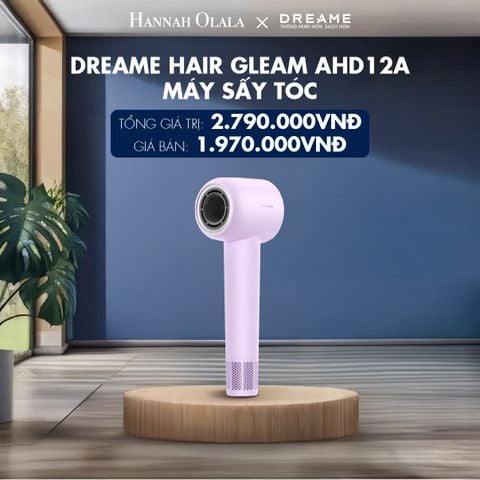  DREAME HAIR GLEAM AHD12A MÁY SẤY TÓC ION ÂM - 4 CHẾ ĐỘ SẤY NÓNG LẠNH - 200 TRIỆU ION ÂM - BH 24 THÁNG 
