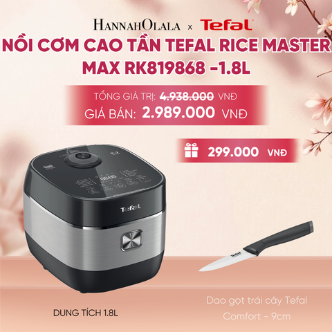  NỒI CƠM CAO TẦN TEFAL RICE MASTER MAX RK819868 -1.8L - A467 