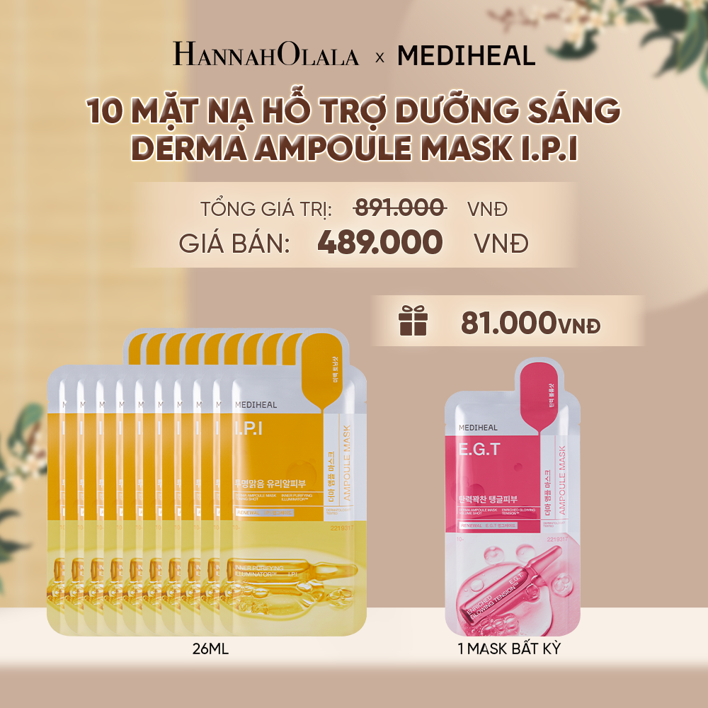  MEDIHEAL MẶT NẠ DERMA AMPOULE MASK 26ML (COMBO 10 MIẾNG) BẤT KỲ - A1686 
