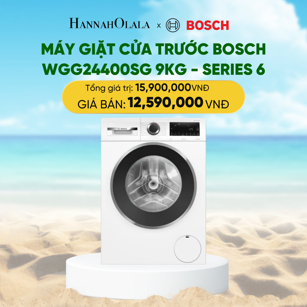  A1534_DEAL 22: MÁY GIẶT CỬA TRƯỚC BOSCH WGG24400SG 9KG - SERIES 6 