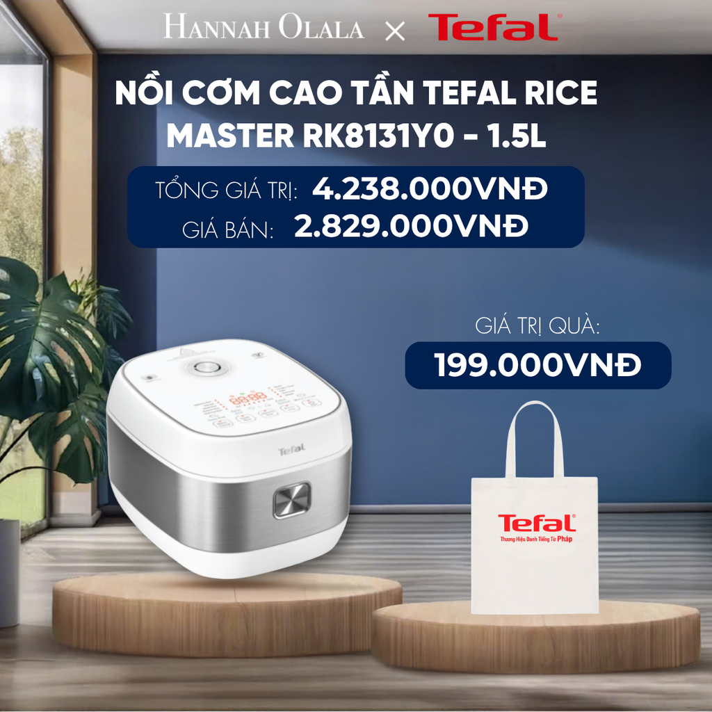  NỒI CƠM CAO TẦN TEFAL RICE MASTER RK8131Y0 - 1.5L - DEAL 23 