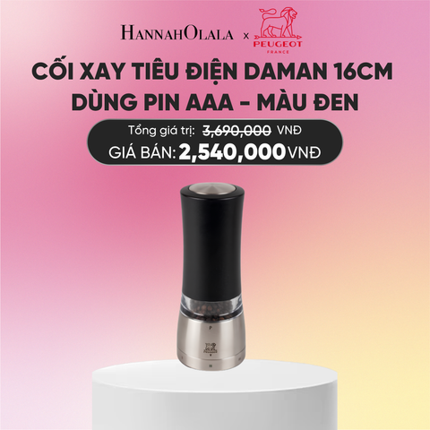  CỐI XAY TIÊU ĐIỆN DAMAN 16CM 
DÙNG PIN AAA - MÀU ĐEN 