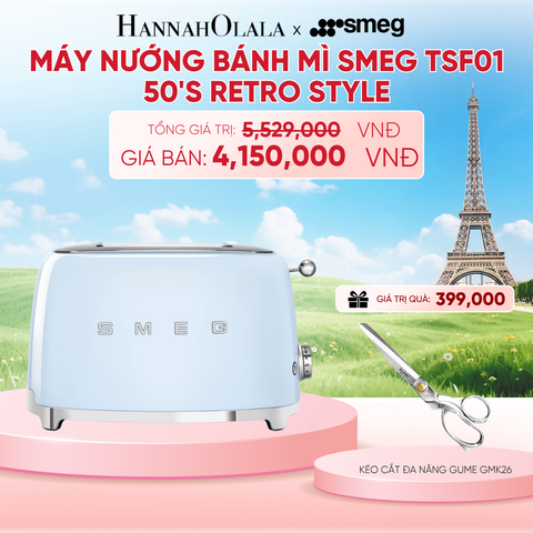  MÁY NƯỚNG BÁNH MÌ SMEG TSF01 50'S RETRO STYLE - B168 