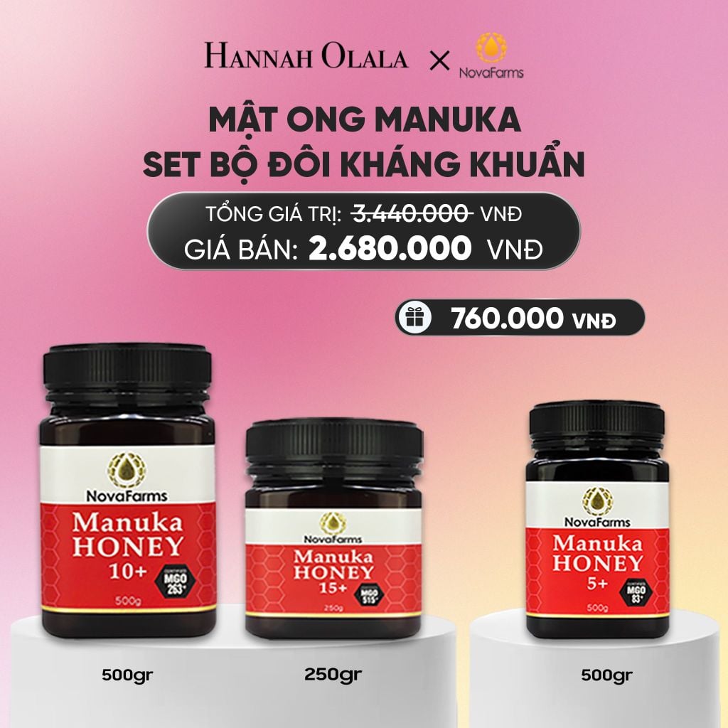  MẬT ONG MANUKA NOVAFARM – SET BỘ ĐÔI KHÁNG KHUẨN_A916 