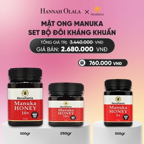  MẬT ONG MANUKA NOVAFARM – SET BỘ ĐÔI KHÁNG KHUẨN_A916 