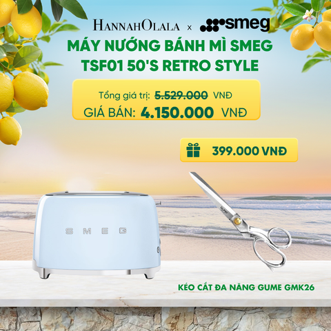  MÁY NƯỚNG BÁNH MÌ SMEG TSF01 50'S RETRO STYLE - A2139 