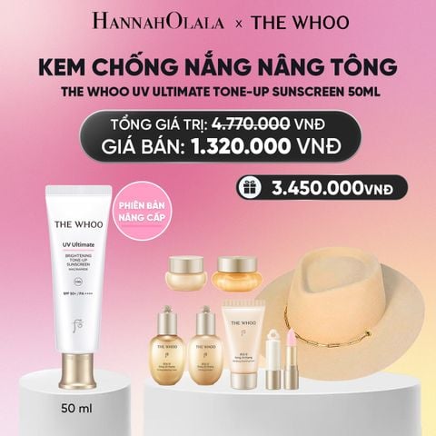  PHIÊN BẢN NÂNG CẤP - KEM CHỐNG NẮNG NÂNG TÔNG THE WHOO UV ULTIMATE BRIGHTENING TONE-UP SUNSCREEN 50ML_A180 
