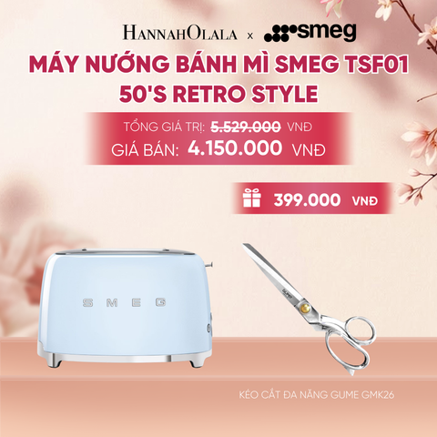  MÁY NƯỚNG BÁNH MÌ SMEG TSF01 50'S RETRO STYLE - A1959 
