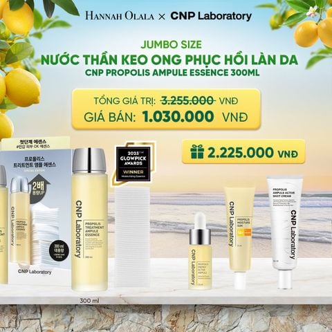  JUMBO SIZE - BỘ NƯỚC THẦN KEO ONG PHỤC HỒI LÀN DA CNP PROPOLIS TREATMENT AMPULE ESSENCE 300ML - A20 