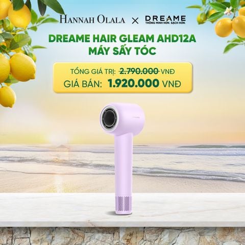  DREAME HAIR GLEAM AHD12A MÁY SẤY TÓC ION ÂM - 4 CHẾ ĐỘ SẤY NÓNG LẠNH - 200 TRIỆU ION ÂM - BH 24 THÁNG 