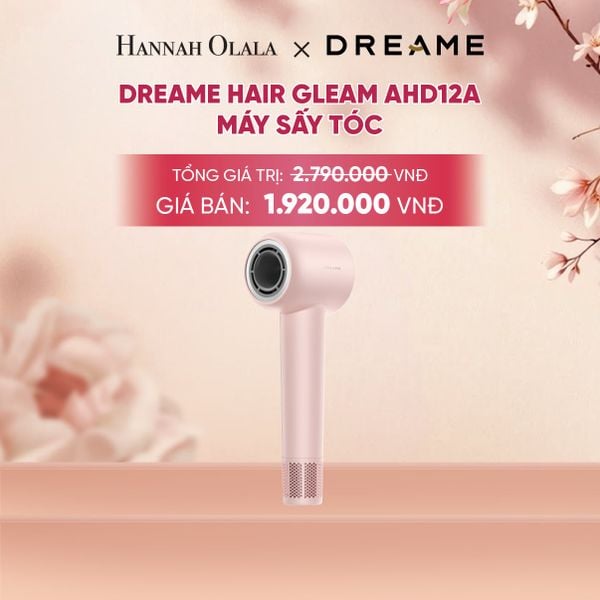  DREAME HAIR GLEAM AHD12A MÁY SẤY TÓC ION ÂM - 4 CHẾ ĐỘ SẤY NÓNG LẠNH - 200 TRIỆU ION ÂM - BH 24 THÁNG 