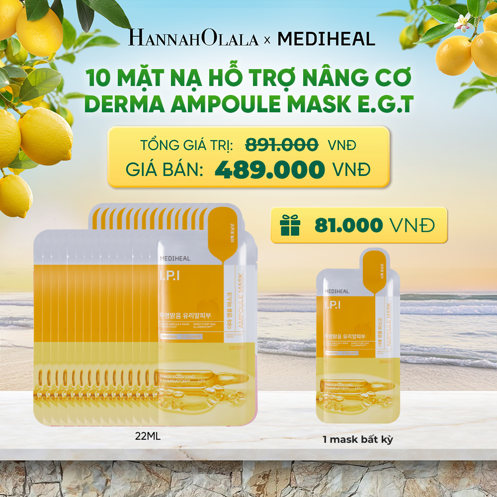  MẶT NẠ DERMA AMPOULE MASK 26ML (COMBO 10 MIẾNG) BẤT KỲ 
