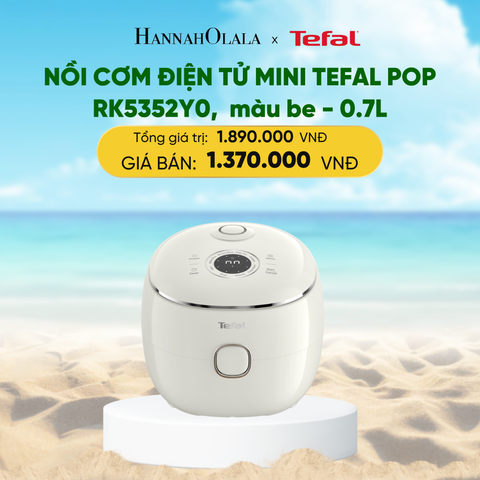  A322_DEAL 23: NỒI CƠM ĐIỆN TỬ MINI TEFAL POP RK5352Y0, 0.7L 