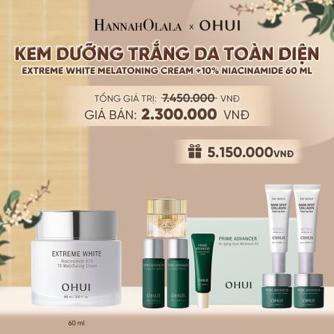  KEM DƯỠNG TRẮNG DA TOÀN DIỆN OHUI EXTREME WHITE MELATONING CREAM +10% NIACINAMIDE 60ML - A20 