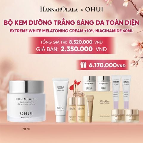  BỘ KEM DƯỠNG TRẮNG SÁNG DA TOÀN DIỆN OHUI EXTREME WHITE MELATONING CREAM +10% NIACINAMIDE 60ML - A754 