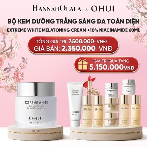  BỘ KEM DƯỠNG TRẮNG SÁNG DA TOÀN DIỆN OHUI EXTREME WHITE MELATONING CREAM +10% NIACINAMIDE 60ML 