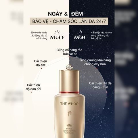  TINH CHẤT TỰ SINH NGỪA LÃO HÓA THẾ HỆ THỨ 4 THE WHOO BICHUP ULTIMATE RECOVERY YOUTH SERUM 50ML - A95 