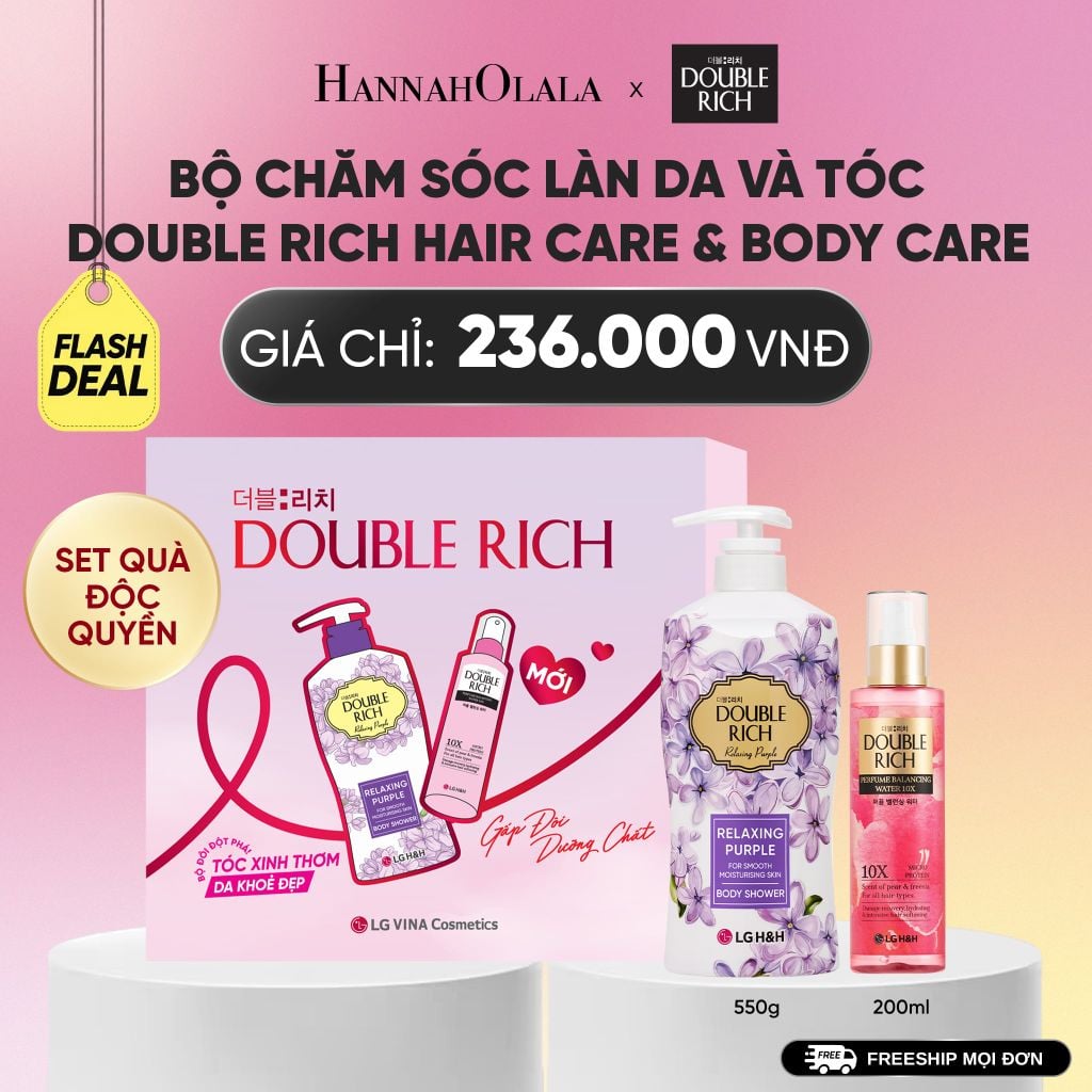  SET ĐỘC QUYỀN - BỘ CHĂM SÓC TÓC & CƠ THỂ TOÀN DIỆN DOUBLE RICHBODY & HAIR CARE_A1757 