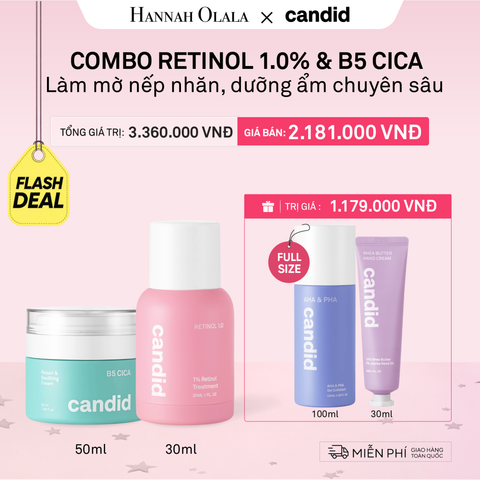  RETINOL 1.0 & B5 CICA BỘ ĐÔI LÀM MỜ NẾP NHĂN VÀ DƯỠNG ẨM PHỤC HỒI CHUYÊN SÂU - DEAL 23 